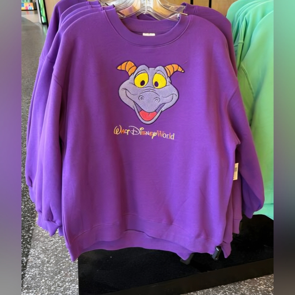 Disney Parks Chenille Figment Character Sweatshirt Unisex